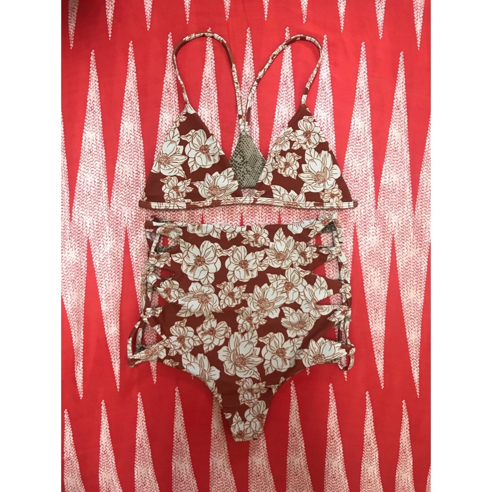 Acacia Swimwear rust magnolia set